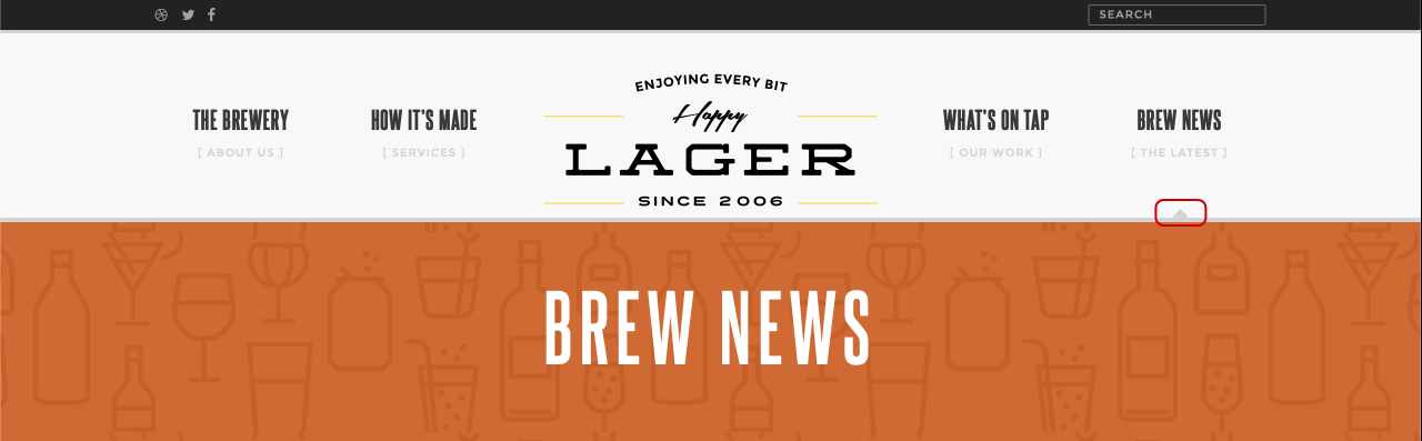 グローバルナビゲーションのアクティブ表示